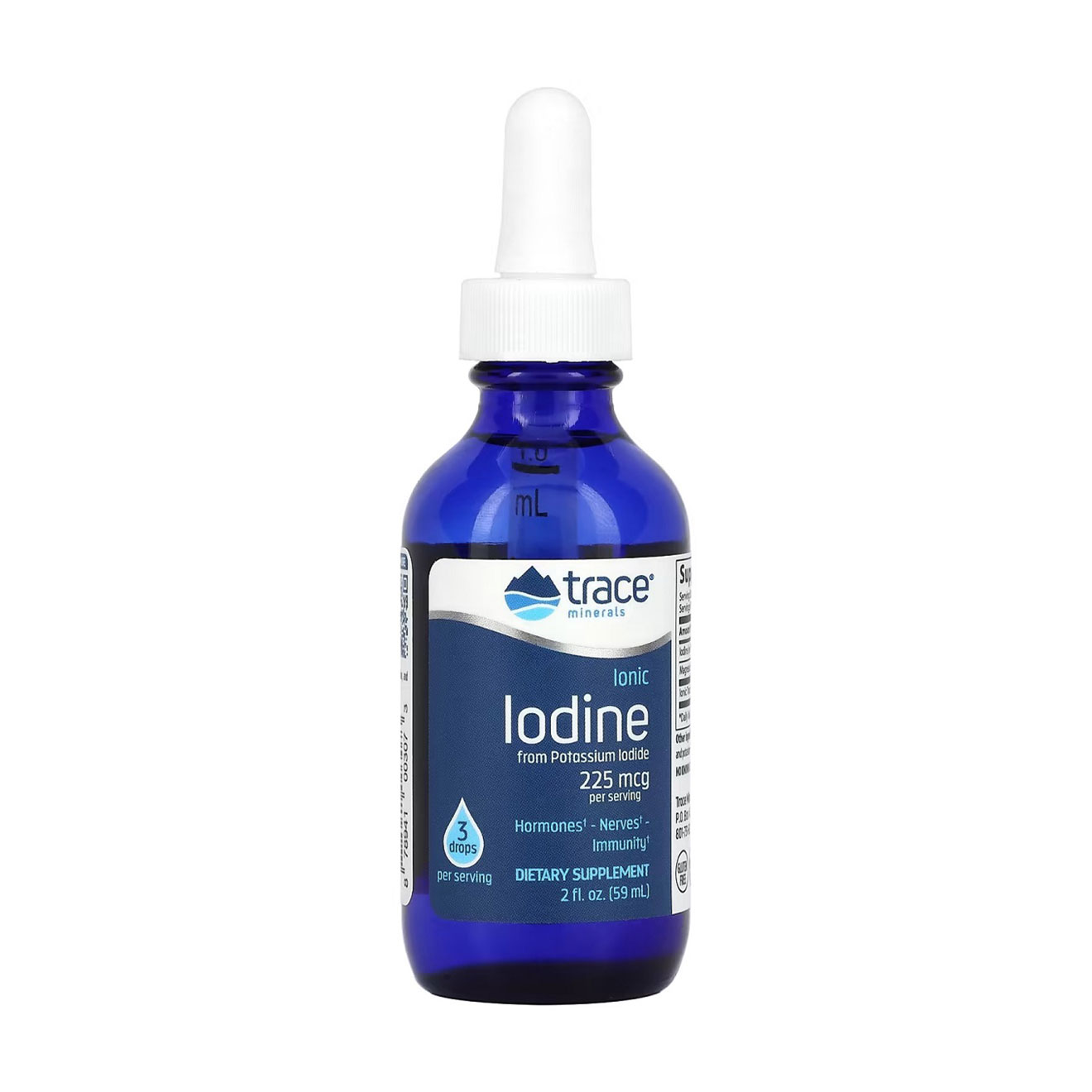 Йод Trace Minerals Ionic Iodine 225 мкг, в рідині, 59 мл